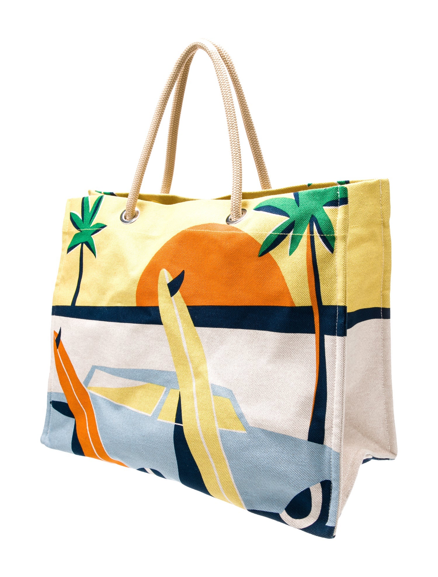 Hermès Cabas De Plage Imprime Apres La Vague